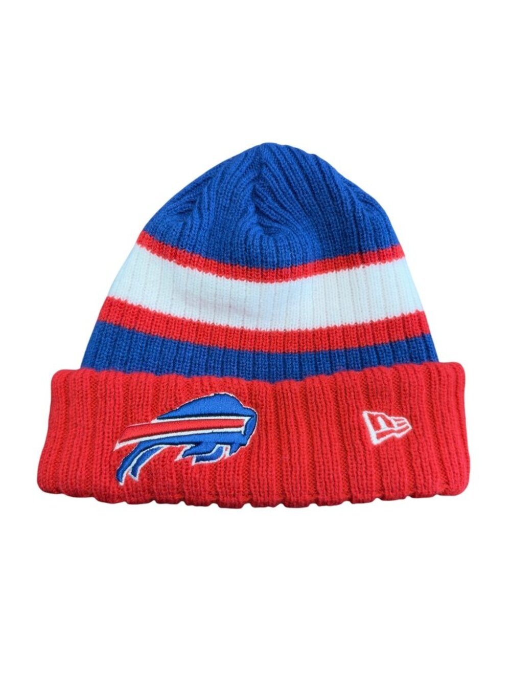 Buffalo Bills Cuffed Knit Winter Hat New Era Red Blue NFL Football